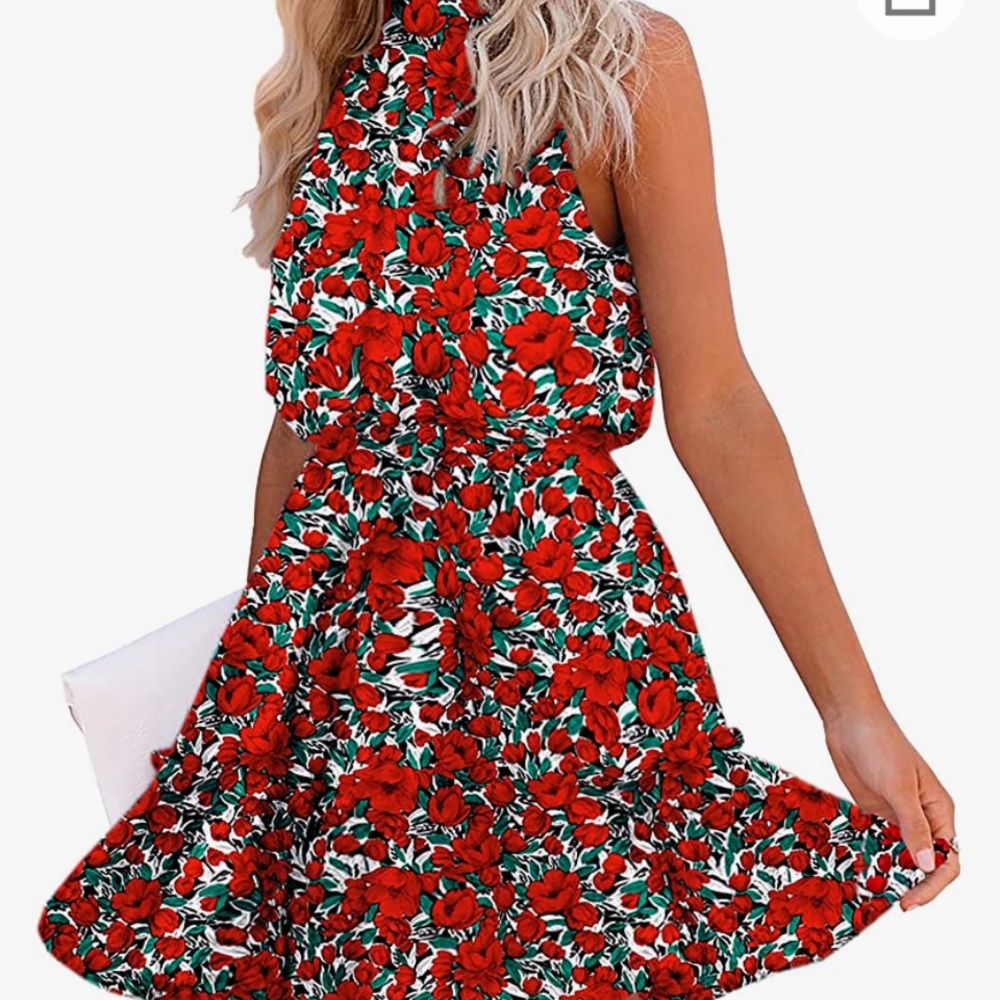 Red Floral Dress